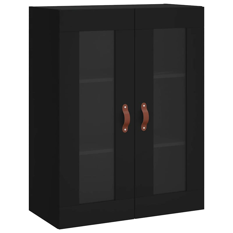 Dulap cu montaj pe perete, negru, 69,5x34x90 cm
