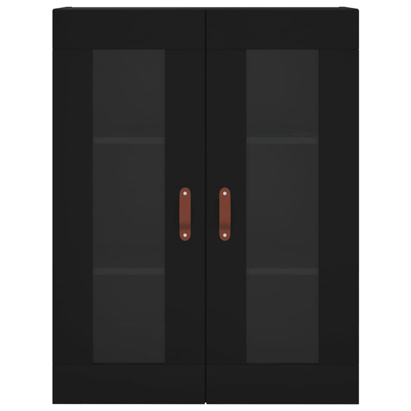 Dulap cu montaj pe perete, negru, 69,5x34x90 cm