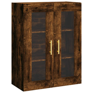 Dulap montat pe perete, stejar fumuriu, 69,5x34x90 cm