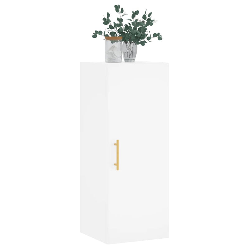 Dulap montat pe perete, alb, 34,5x34x90 cm