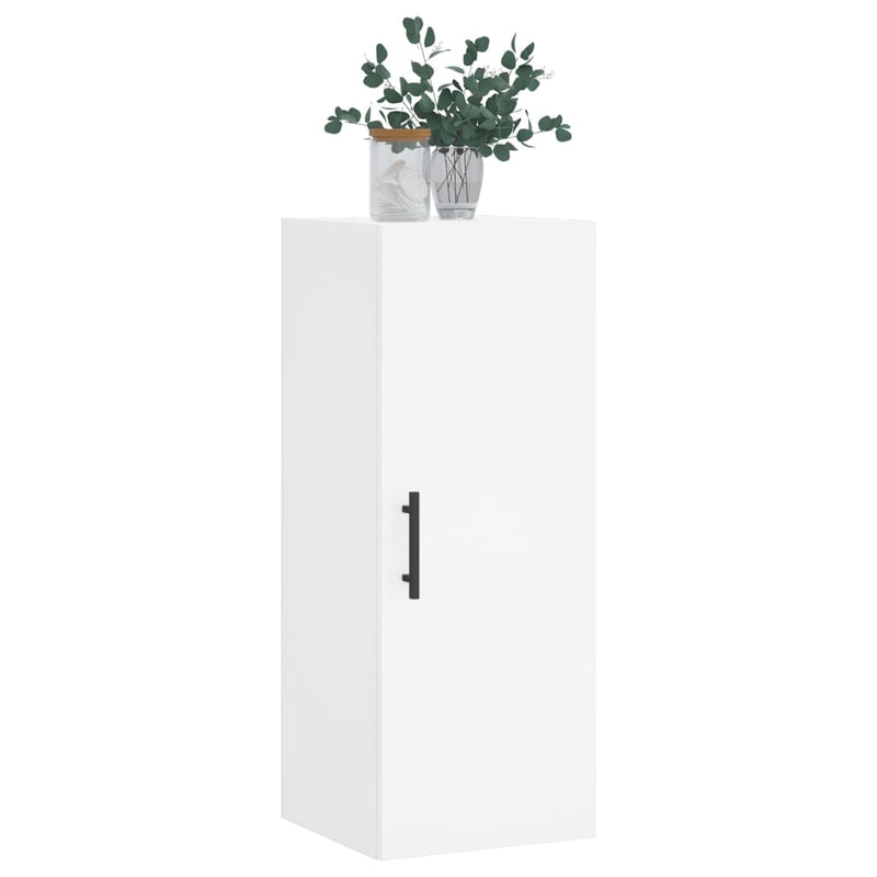 Dulap montat pe perete, alb, 34,5x34x90 cm