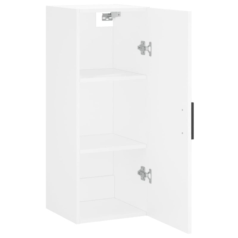 Dulap montat pe perete, alb, 34,5x34x90 cm