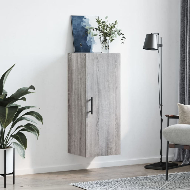 Dulap montat pe perete, gri sonoma, 34,5x34x90 cm
