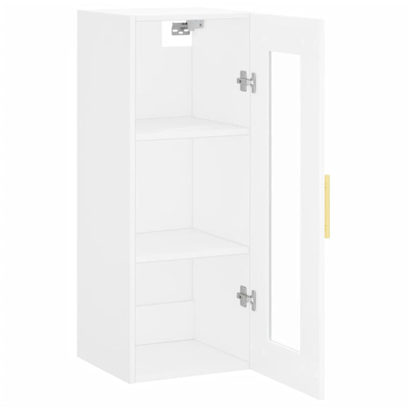 Dulap montat pe perete, alb, 34,5x34x90 cm