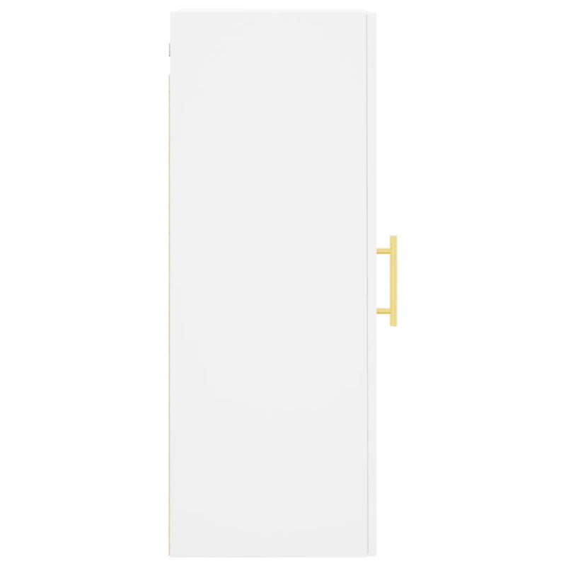 Dulap montat pe perete, alb, 34,5x34x90 cm