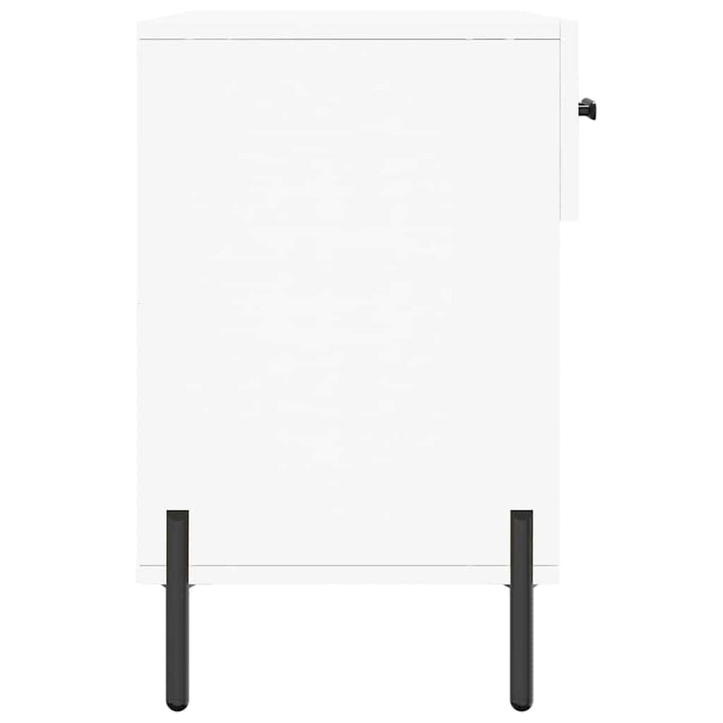 Bancă de pantofi, alb, 102x35x55 cm, lemn prelucrat
