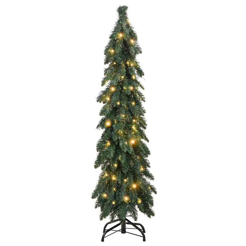 Brad de Crăciun artificial pre-iluminat cu 60 LED-uri, 120 cm