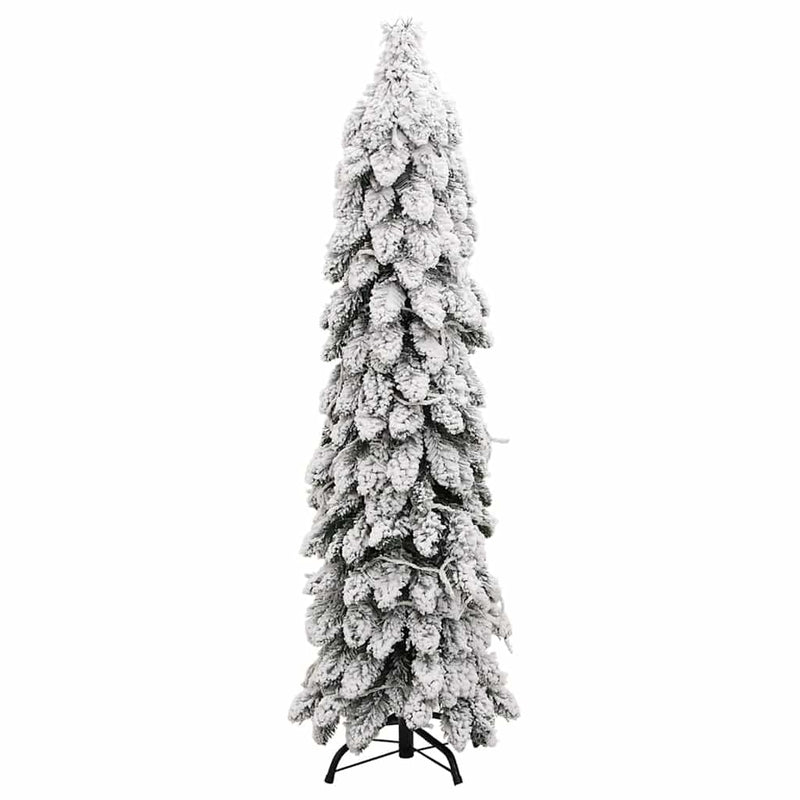 Brad de Crăciun artificial pre-iluminat 80 LED-uri/zăpadă 150cm
