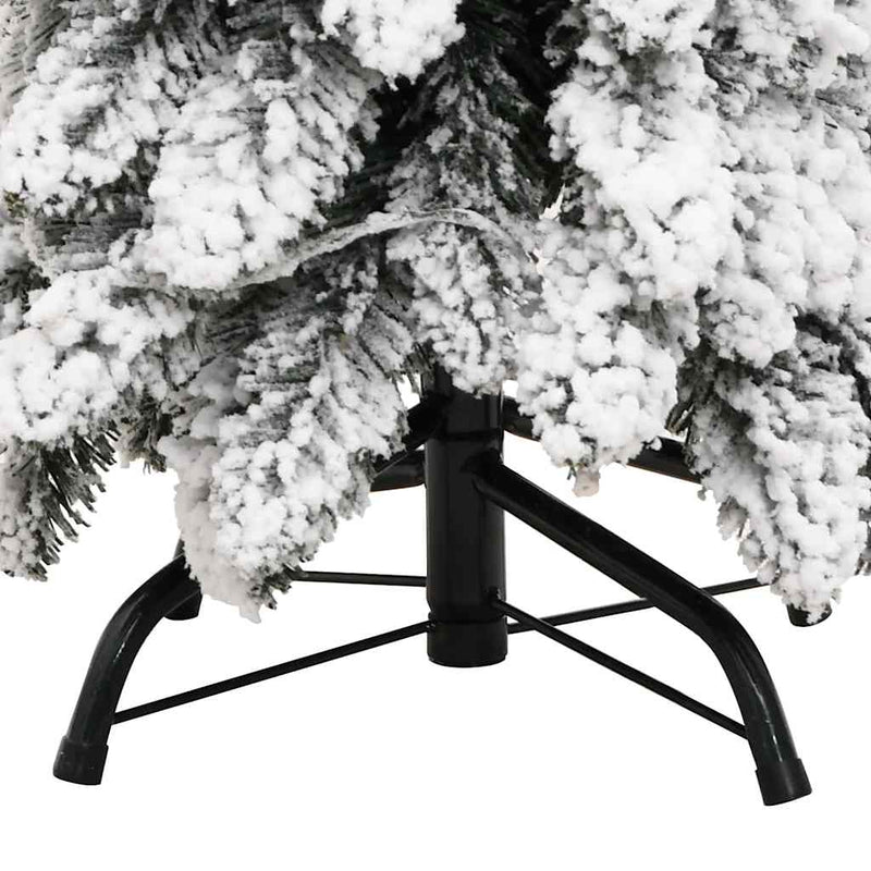 Brad de Crăciun artificial pre-iluminat 80 LED-uri/zăpadă 150cm