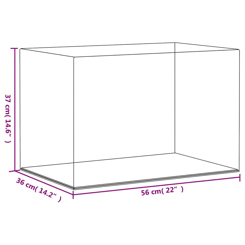 Cutie de prezentare, transparent, 56x36x37 cm, acril