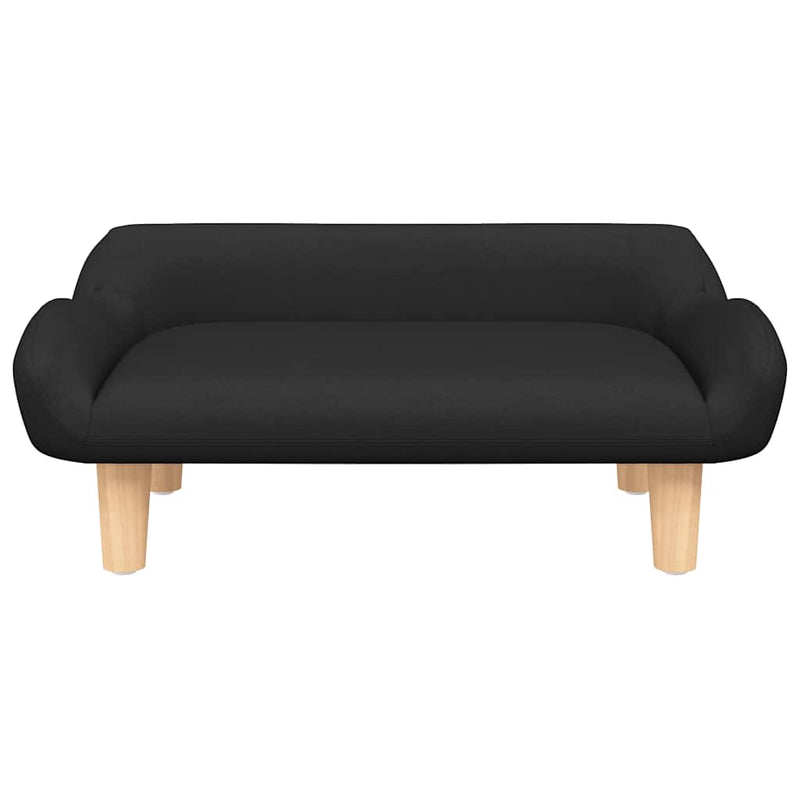 Canapea pentru copii, negru, 70x40x24 cm, material textil