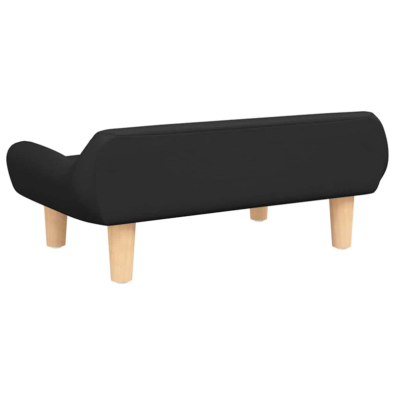 Canapea pentru copii, negru, 70x40x24 cm, material textil