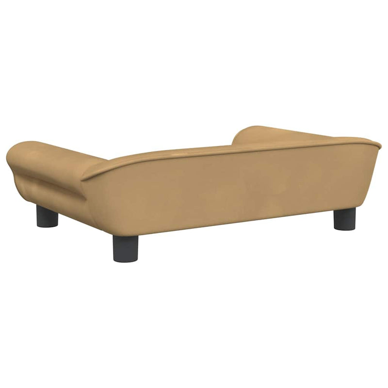 Canapea pentru copii, maro, 70x45x26 cm, catifea