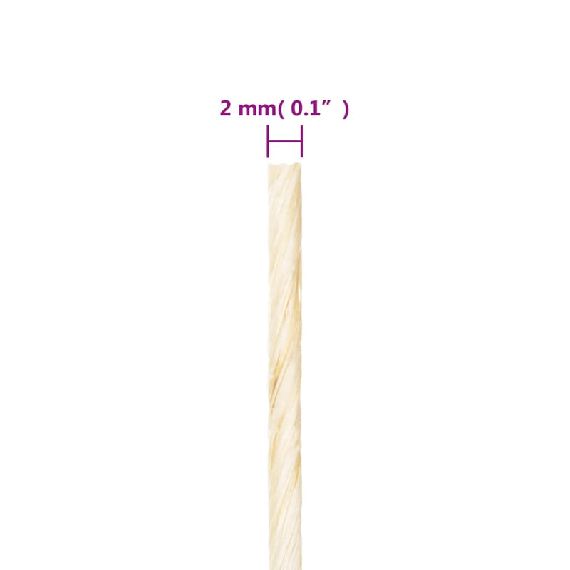 Frânghie, 600 m, sisal 100%, 2 mm