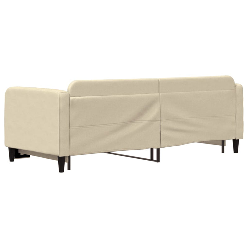 Pat de zi cu extensie, crem, 80x200 cm, textil