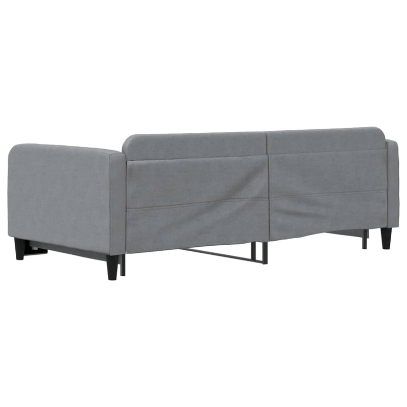 Pat de zi cu extensie, gri deschis, 100x190 cm, textil