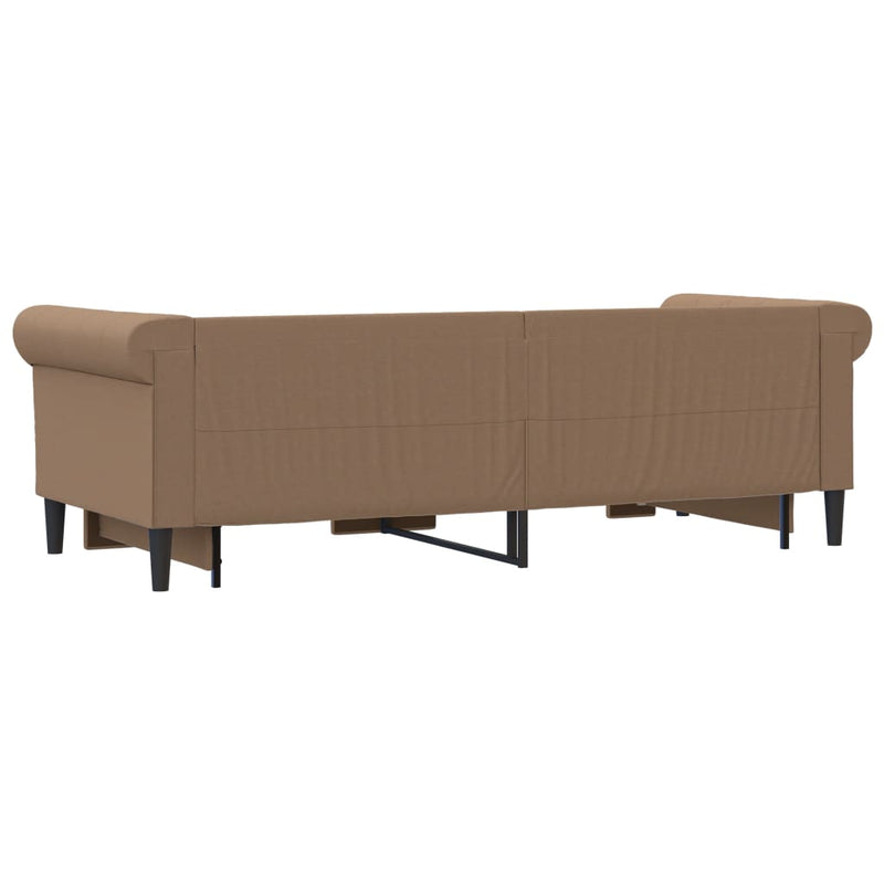 Pat de zi cu extensie și sertare cappuccino 90x200 cm piele eco