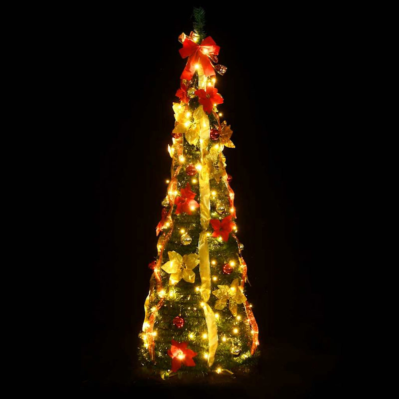 Brad de Crăciun artificial pop-up 50 LED-uri verde 120 cm