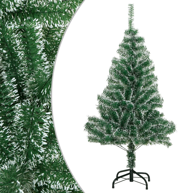 Brad de Crăciun artificial cu zăpadă, verde, 120 cm