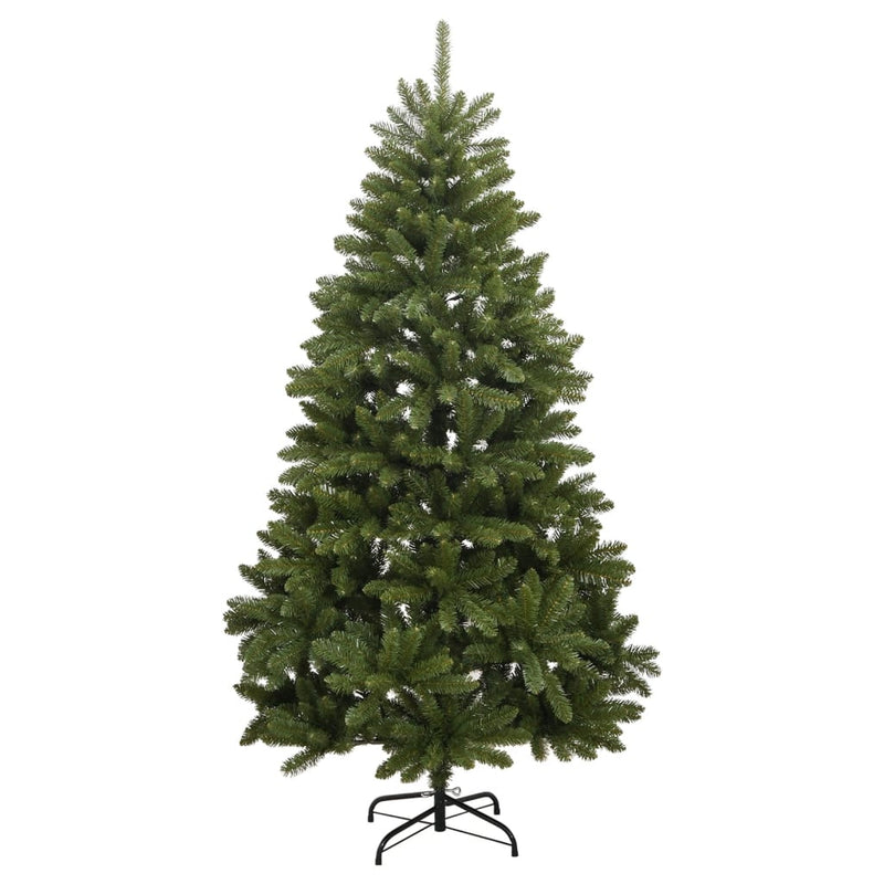 Brad de Crăciun artificial cu suport și balamale, verde, 240 cm
