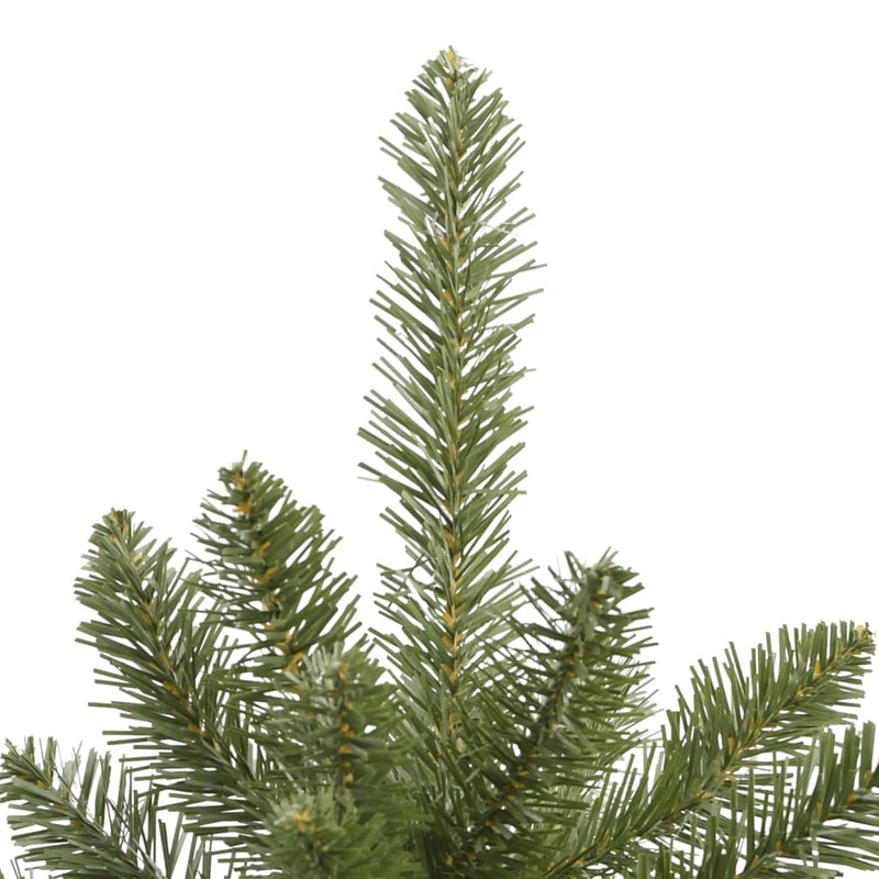 Brad de Crăciun artificial cu suport și balamale, verde, 240 cm