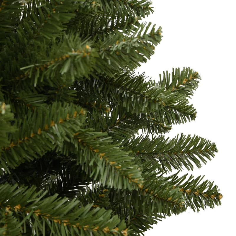 Brad de Crăciun artificial cu suport și balamale, verde, 240 cm