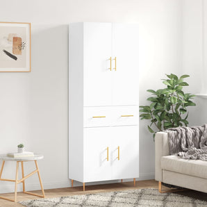 Dulap înalt, alb, 69,5x34x180 cm, lemn compozit