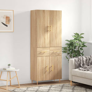 Dulap înalt, stejar sonoma, 69,5x34x180 cm, lemn compozit