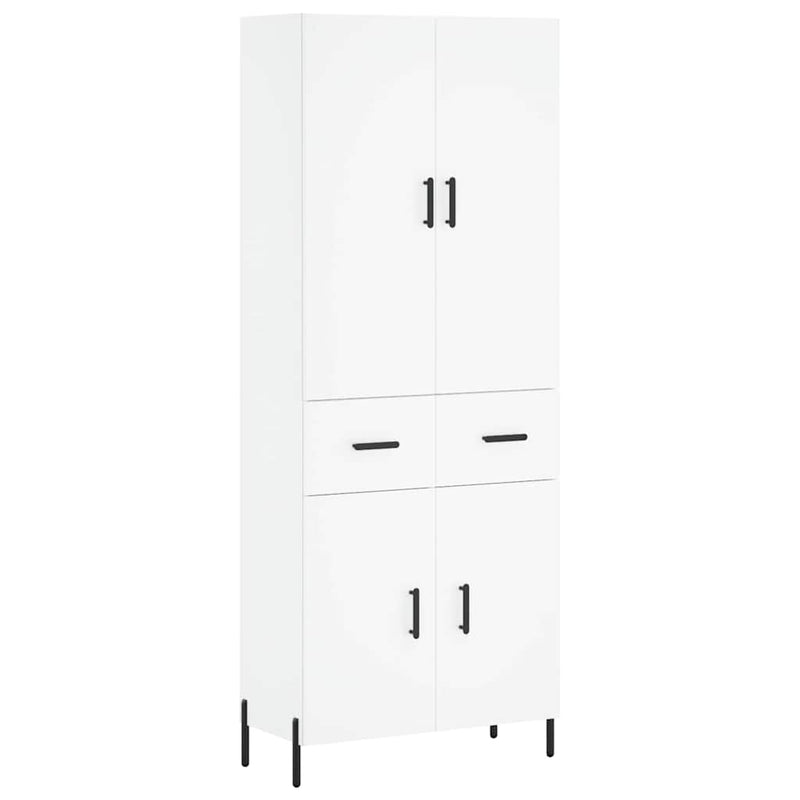Dulap înalt, alb, 69,5x34x180 cm, lemn compozit