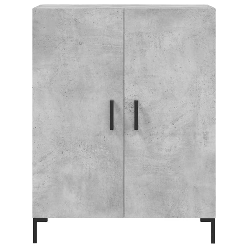 Dulap înalt, gri beton, 69,5x34x180, lemn compozit
