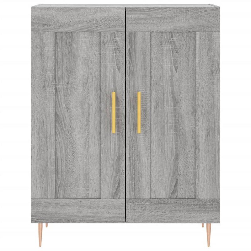 Dulap înalt, gri sonoma, 69,5x34x180 cm, lemn compozit