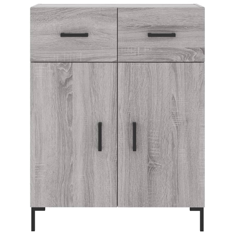 Dulap înalt, gri sonoma, 69,5x34x180 cm, lemn compozit
