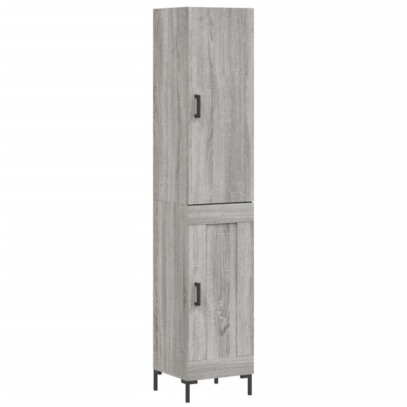 Dulap înalt, gri sonoma, 34,5x34x180 cm, lemn prelucrat