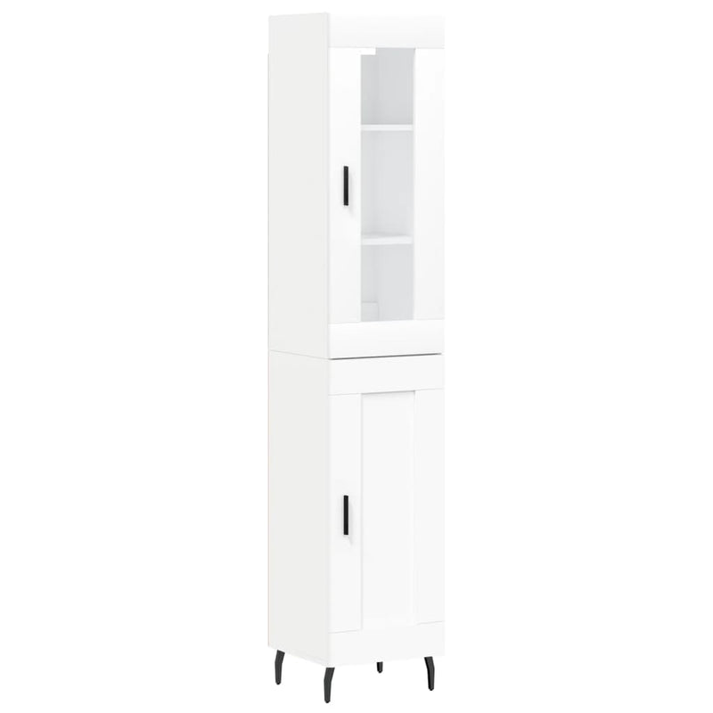 Dulap înalt, alb, 34,5x34x180 cm, lemn prelucrat