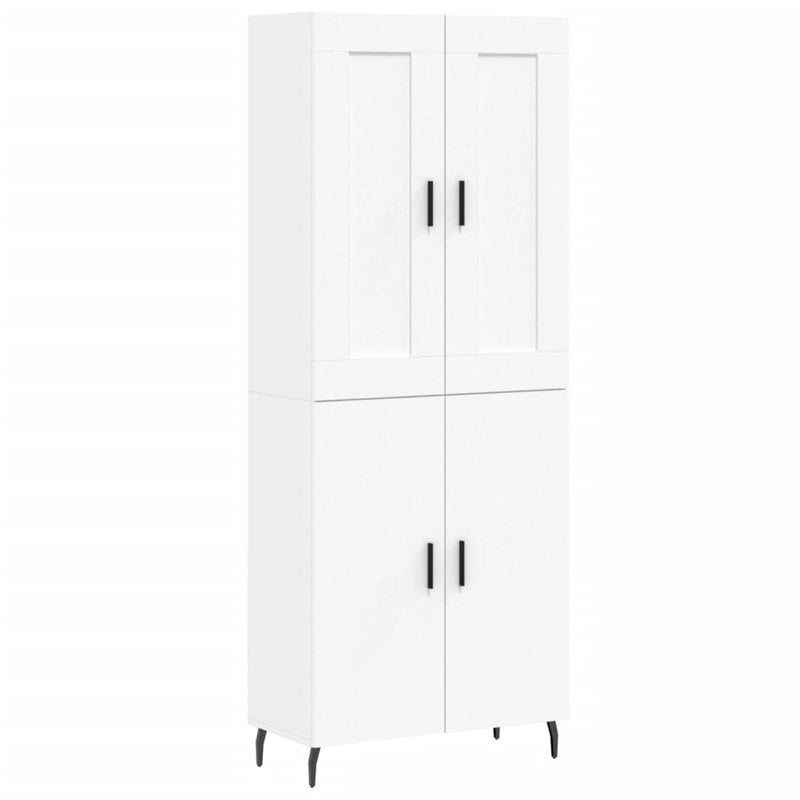 Dulap înalt, alb, 69,5x34x180 cm, lemn compozit
