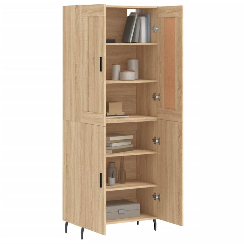 Dulap înalt, stejar sonoma, 69,5x34x180 cm, lemn compozit