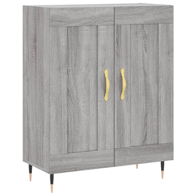 Dulap înalt, gri sonoma, 69,5x34x180 cm, lemn compozit