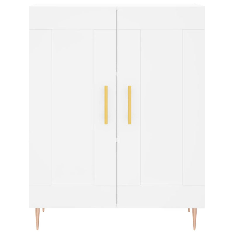 Dulap înalt, alb, 69,5x34x180 cm, lemn compozit