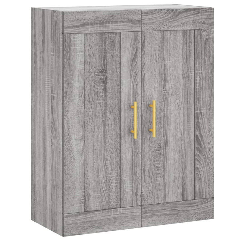 Dulap înalt, gri sonoma, 69,5x34x180 cm, lemn compozit