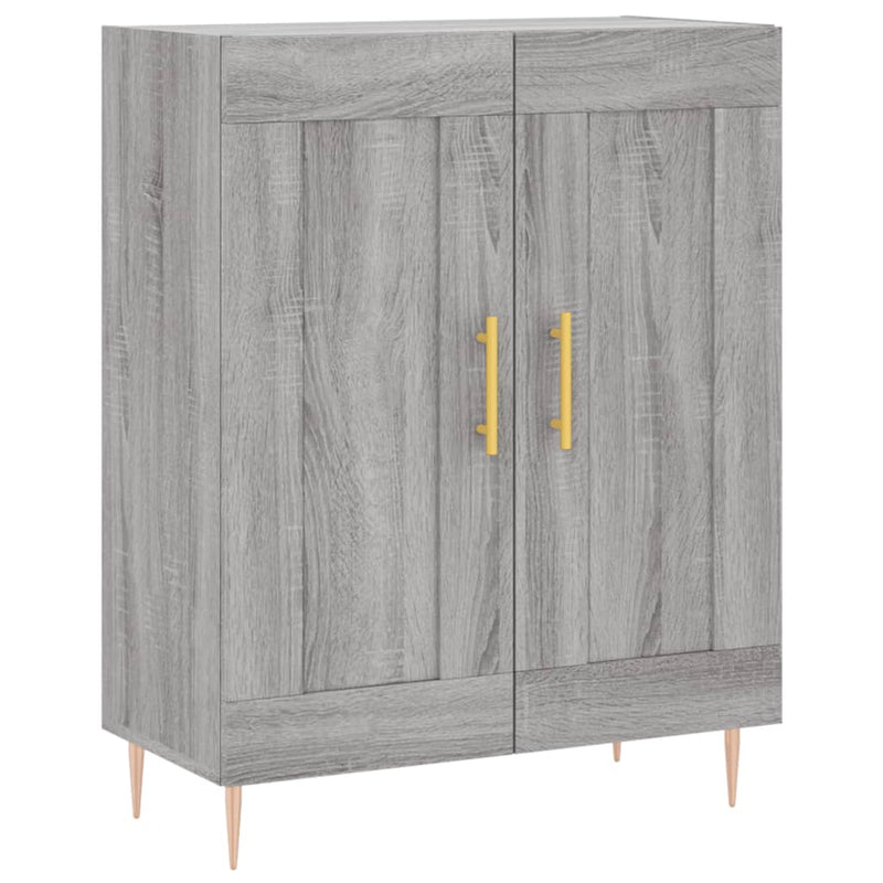 Dulap înalt, gri sonoma, 69,5x34x180 cm, lemn compozit