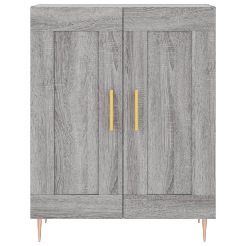 Dulap înalt, gri sonoma, 69,5x34x180 cm, lemn compozit