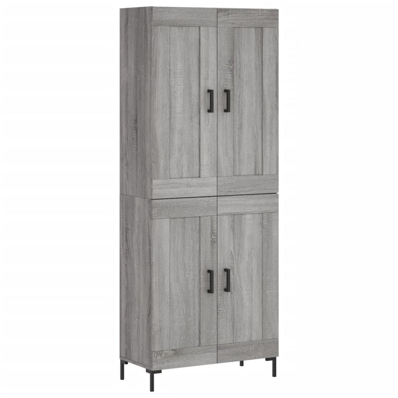 Dulap înalt, gri sonoma, 69,5x34x180 cm, lemn compozit