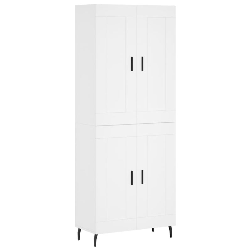 Dulap înalt, alb, 69,5x34x180 cm, lemn compozit