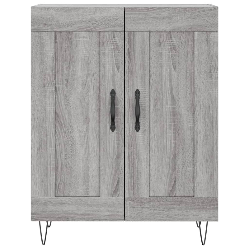 Dulap înalt, gri sonoma, 69,5x34x180 cm, lemn compozit