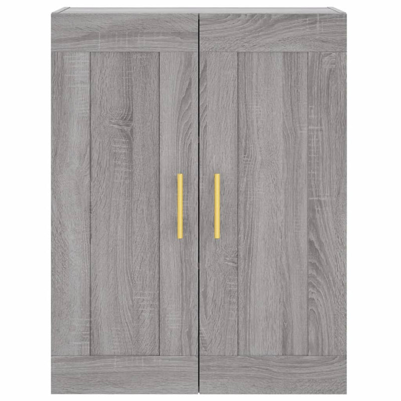 Dulap înalt, gri sonoma, 69,5x34x180 cm, lemn compozit