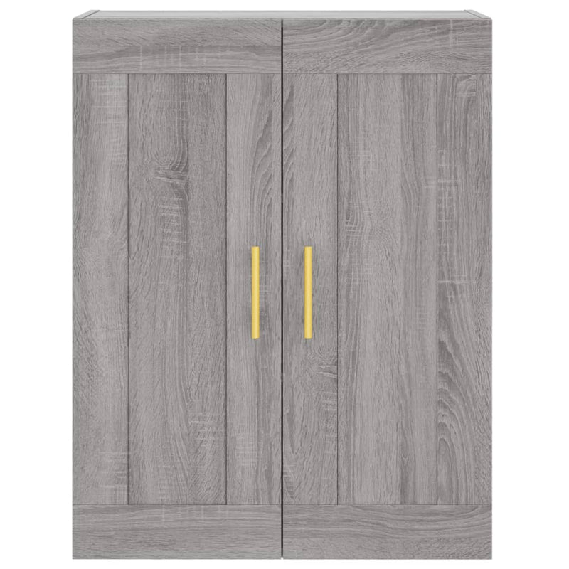 Dulap înalt, gri sonoma, 69,5x34x180 cm, lemn compozit