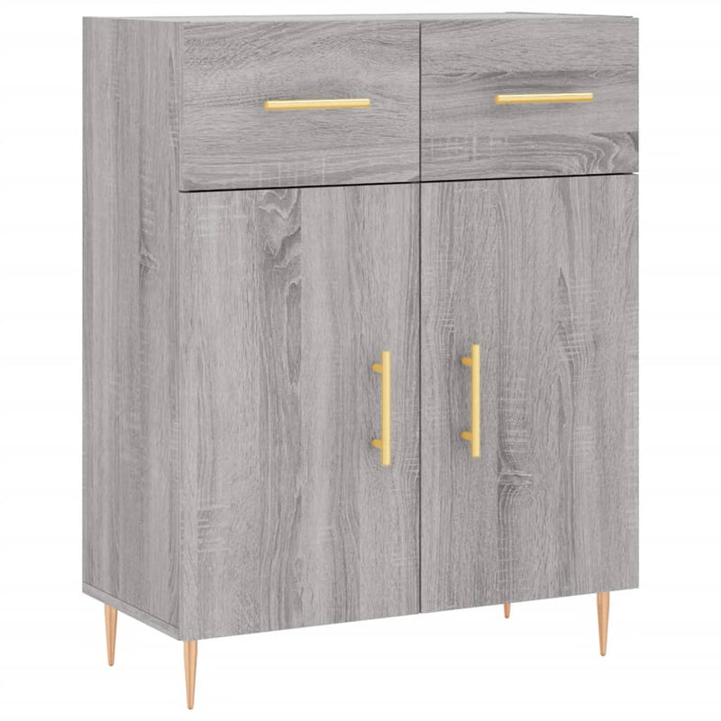 Dulap înalt, gri sonoma, 69,5x34x180 cm, lemn compozit