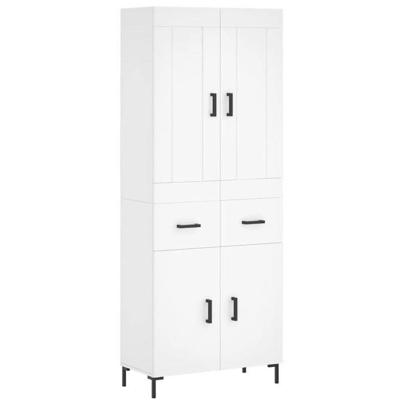 Dulap înalt, alb, 69,5x34x180 cm, lemn compozit