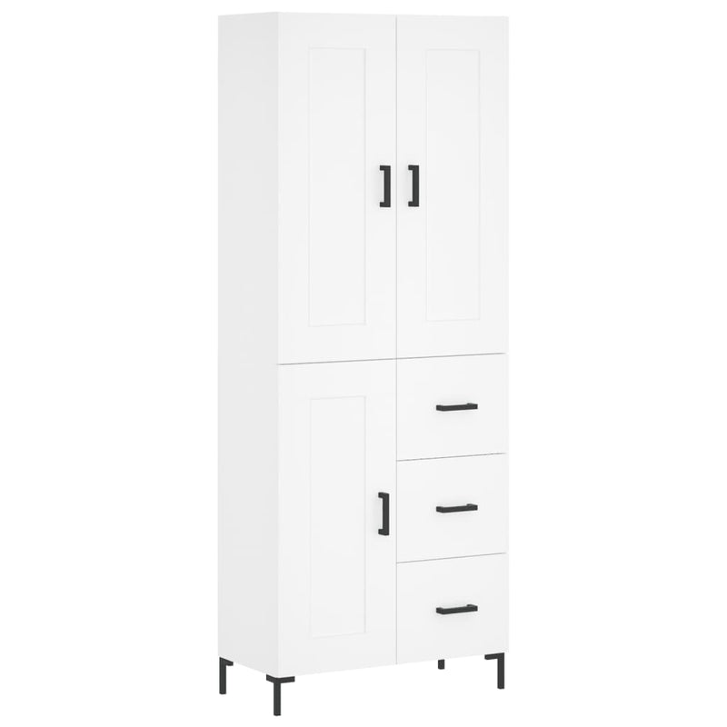Dulap înalt, alb, 69,5x34x180 cm, lemn compozit