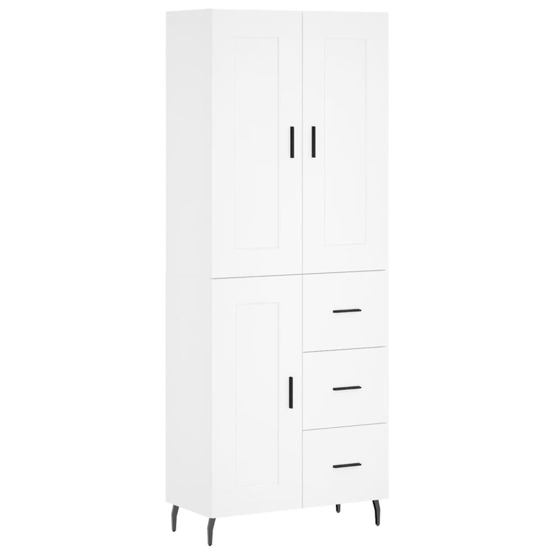 Dulap înalt, alb, 69,5x34x180 cm, lemn compozit